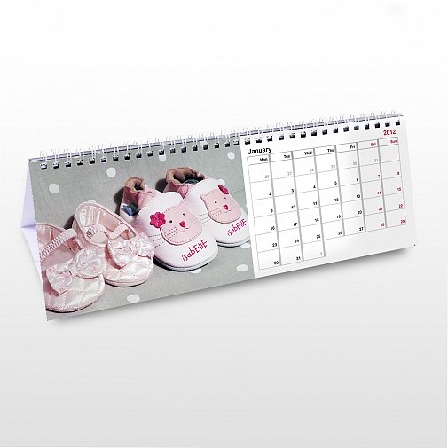 Personalised Baby Girl Desk Calendar