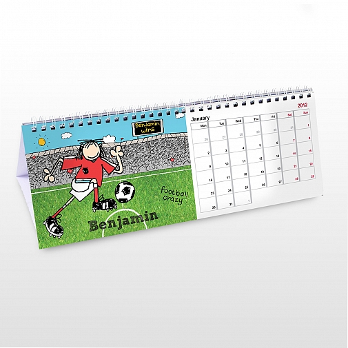 Personalised Bang On The Door Football Desk Calendar