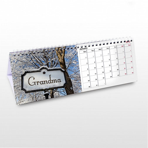 Personalised Grandma Desk Calendar