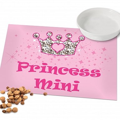 Personalised Pink Princess Pet Placemat