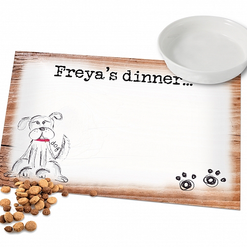 Personalised Scribble Dog Placemat