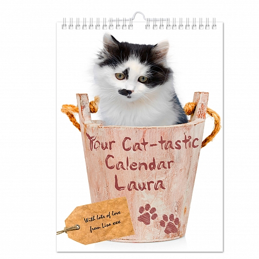 Personalised Your Cat-tastic A4 Wall Calendar