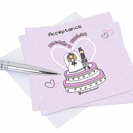 Personalised Bang on the Door Acceptance Cards 20 Pack