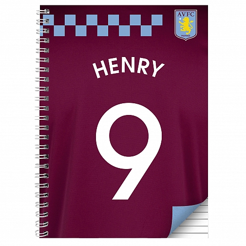 Personalised Aston Villa A5 Notebook