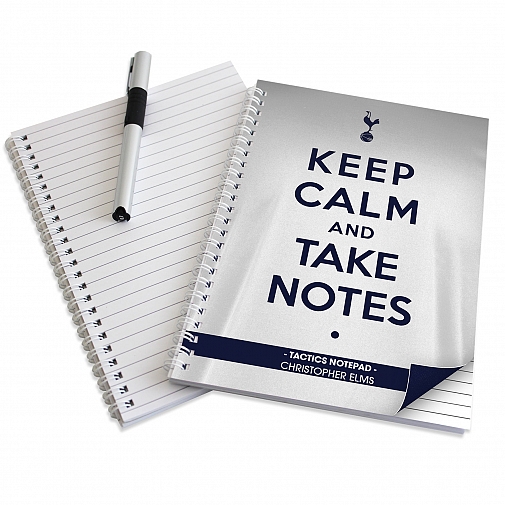 Personalised Tottenham Hotspur Keep Calm A5 Notebook