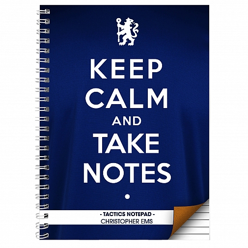 Personalised Chelsea Keep Calm A4 Notebook