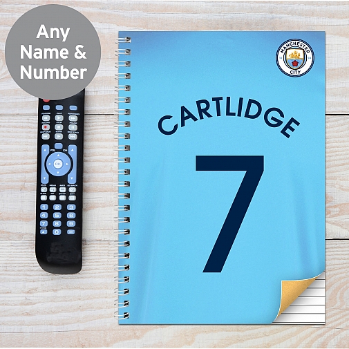 Personalised Manchester City A4 Notebook