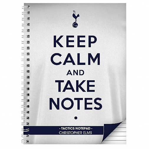 Personalised Tottenham Hotspur Keep Calm A4 Notebook