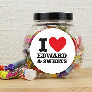 Personalised I HEART Sweet Jar