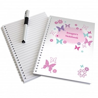 Personalised Butterfly A5 Notebook