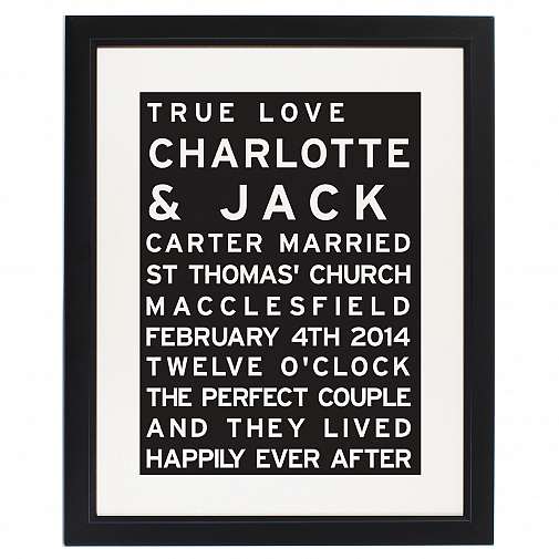 Personalised Typography Framed Print