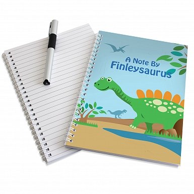 Personalised Dinosaur A5 Notebook