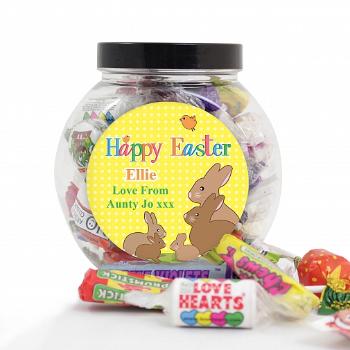 Personalised Easter Bunny Sweet Jar