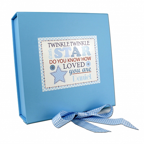 Personalised Twinkle Boys Blue Gift Box