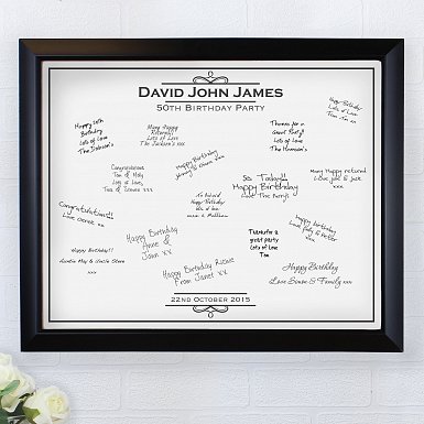 Personalised Occasion Black Signing Frame