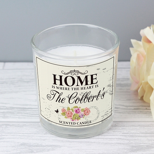 Personalised Shabby chick Scented Jar Candle