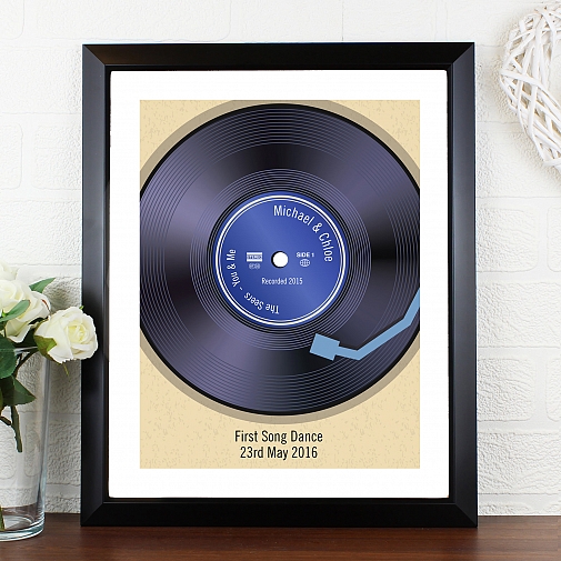 Personalised Retro Vinyl Black Poster Frame UK [United Kingdom]