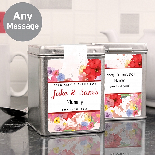 Personalised Blossom Tea & Tin