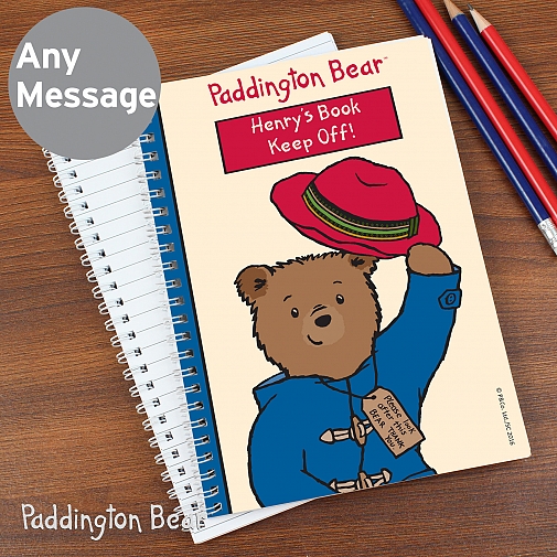 Personalised Paddington Bear A5 Notebook