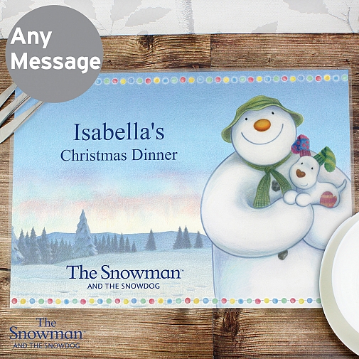 Personalised The Snowman and the Snowdog Placemat