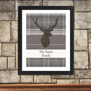 Personalised Highland Stag Poster Frame