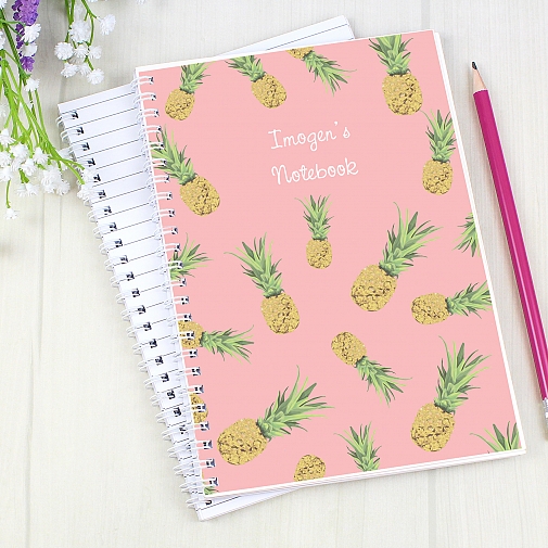 Personalised Pineapple A5 Notebook