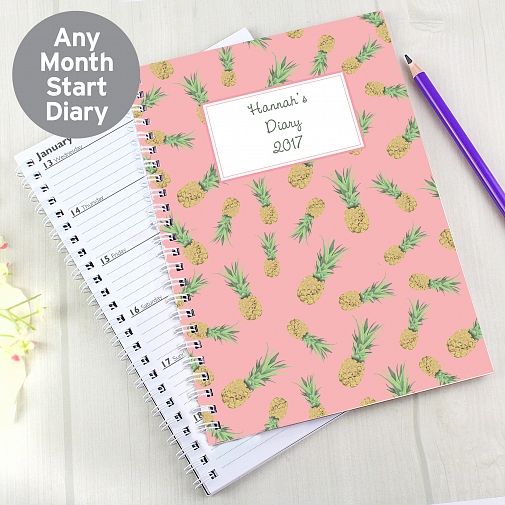 Personalised Pineapple A5 Diary