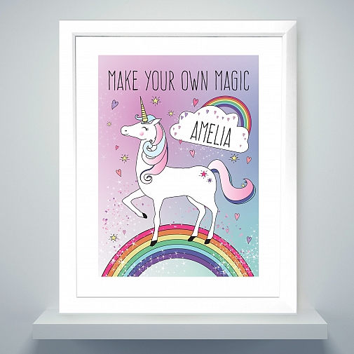 Personalised Unicorn Poster Frame