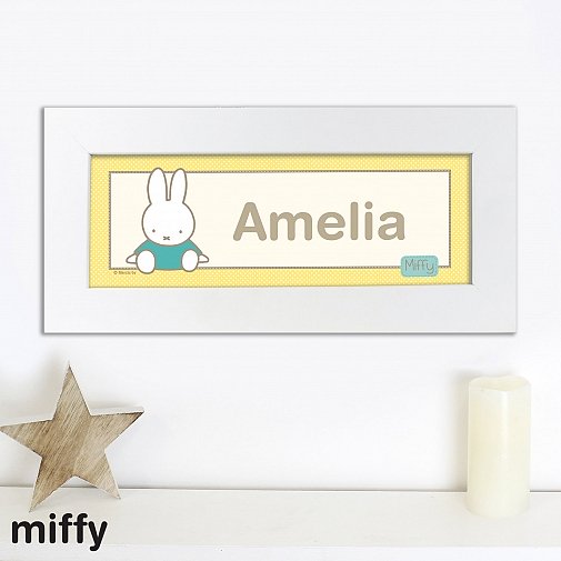 Personalised Miffy Sunshine Name Frame