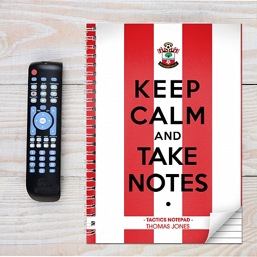 Personalised Southampton Keep Calm A4 Notebook