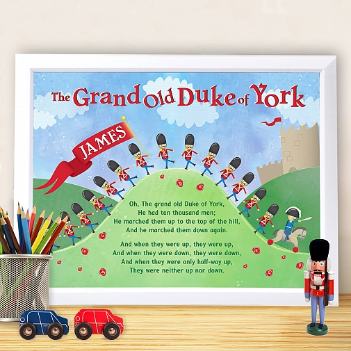 Personalised Grand Old Duke of York Poster Frame