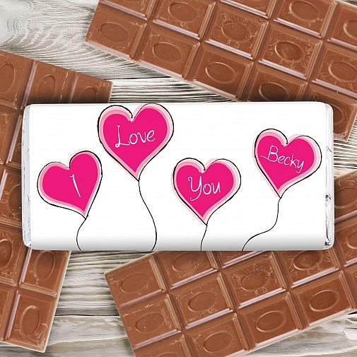 Heart Balloon Chocolate Bar delivery to UK [United Kingdom]