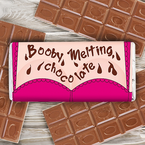 Personalised Booby Melting Milk Chocolates Bar