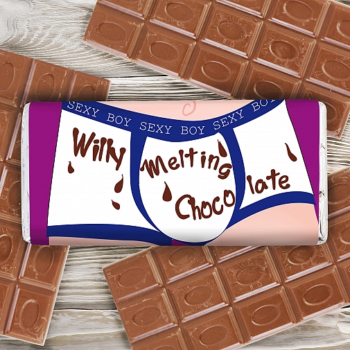 Personalised Willy Melting Milk Chocolates Bar