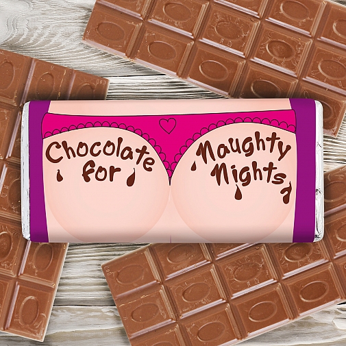 Personalised Naughty Nights Milk Chocolates Bar