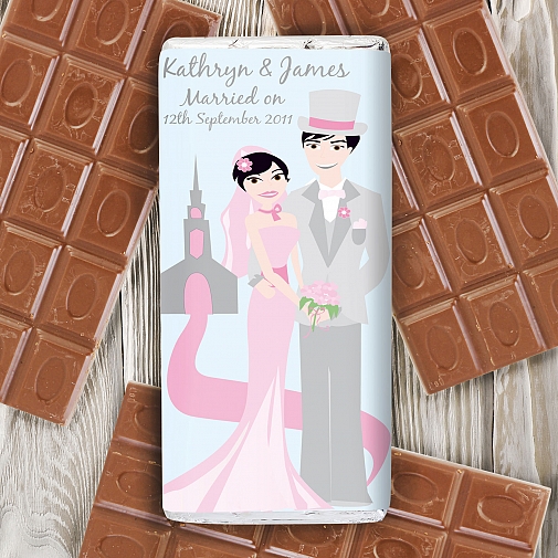 Personalised Fabulous Couple Milk Chocolates Bar