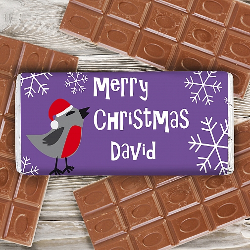 Christmas Robin Chocolate Bar