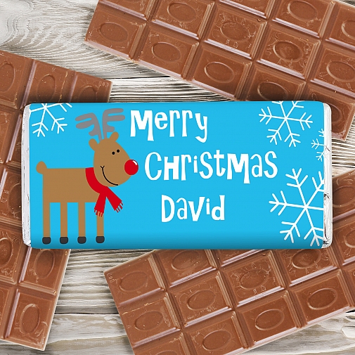 Christmas Reindeer Chocolate Bar