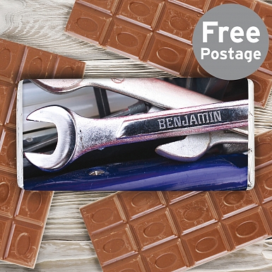 Personalised Tool Kit Milk Chocolates Bar