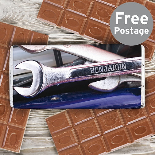Personalised Tool Kit Milk Chocolates Bar