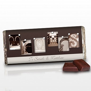 Personalised Affection Art Mr & Mrs Milk Chocolates Bar