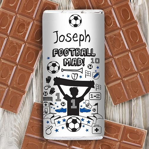 Personalised Football Milk Chocolates Bar