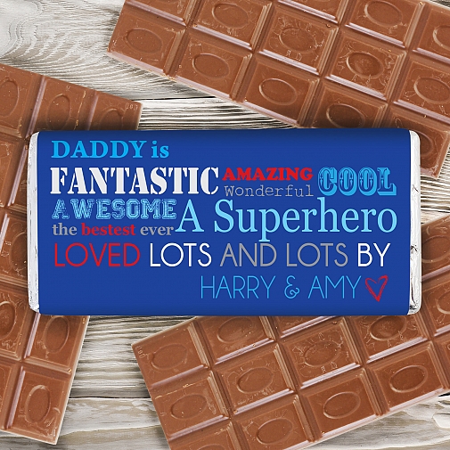 Personalised He Is Milk Chocolates Bar