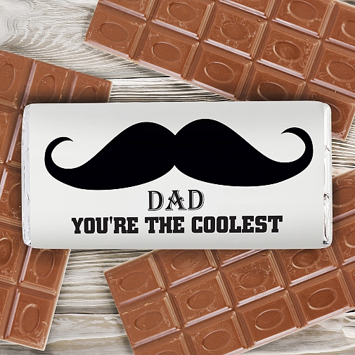 Personalised Moustache Milk Chocolates Bar