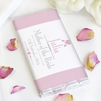 Personalised Decorative Wedding Female Milk Chocolates Bar