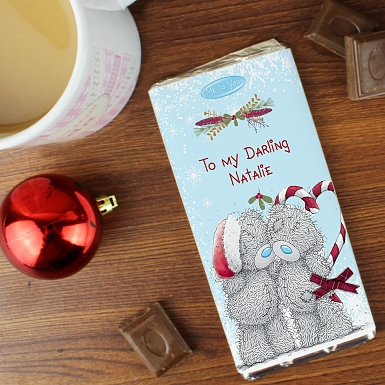 Personalised Me To You Couple Christmas Milk Chocolate Bar