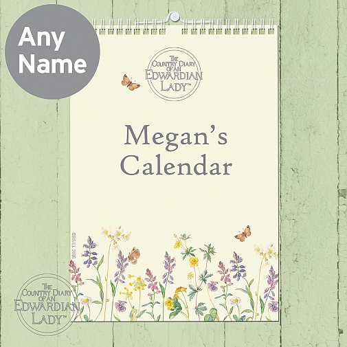 Personalised Country Diary Flower of the Month A4 Wall Calendar