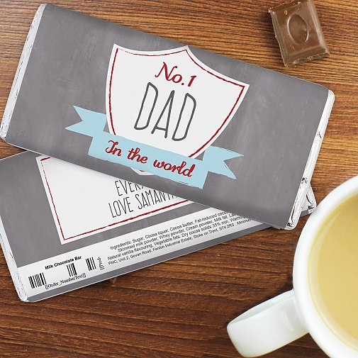 Personalised No.1 Shield Milk Chocolates Bar