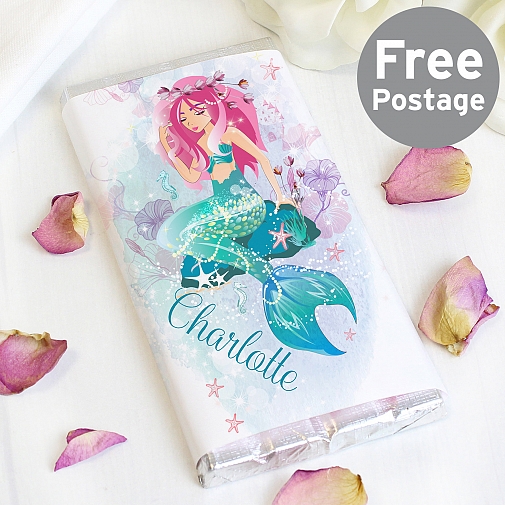 Personalised Mermaid Chocolates Bar