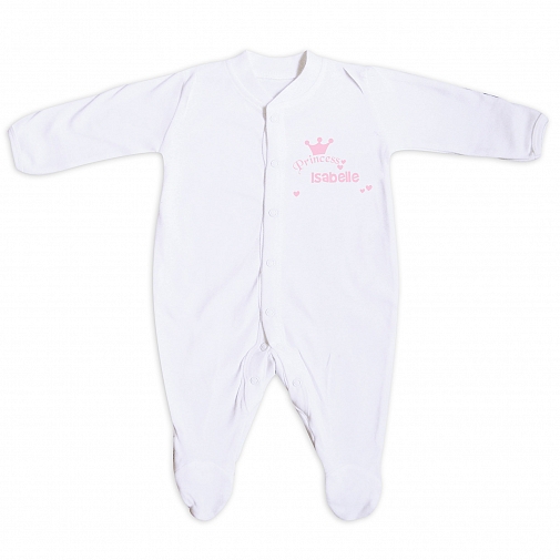 Personalised Little Princess Babygrow 0-3 Months